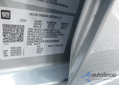 2025 Chevrolet Silverado 1500 2Wd Short Bed Lt from USA, damaged, VIN 1GCPACEKXSZ143009